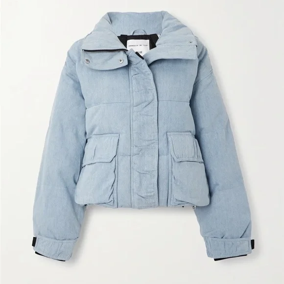 *NWT* Agolde Nova Denim Puffer Jacket - Picture 6 of 8